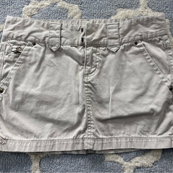 Y2K khaki mini skirt express size 2 - Picture 2 of 7